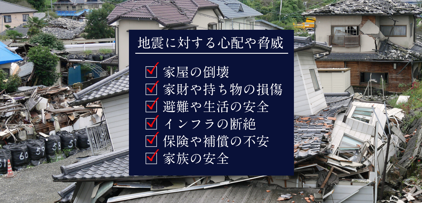 地震に対する心配や脅威